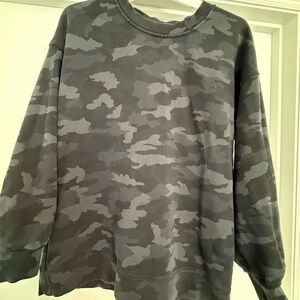 lululemon athletica Gray Camouflage Sweatshirt oversized